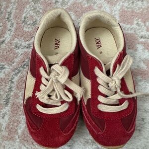 Zara Kids Sneakers in Red and Cream